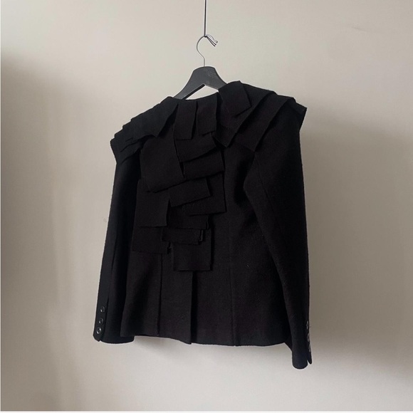 Avant Garde designer Black Women's wool Jacket - Picture 4 of 6
